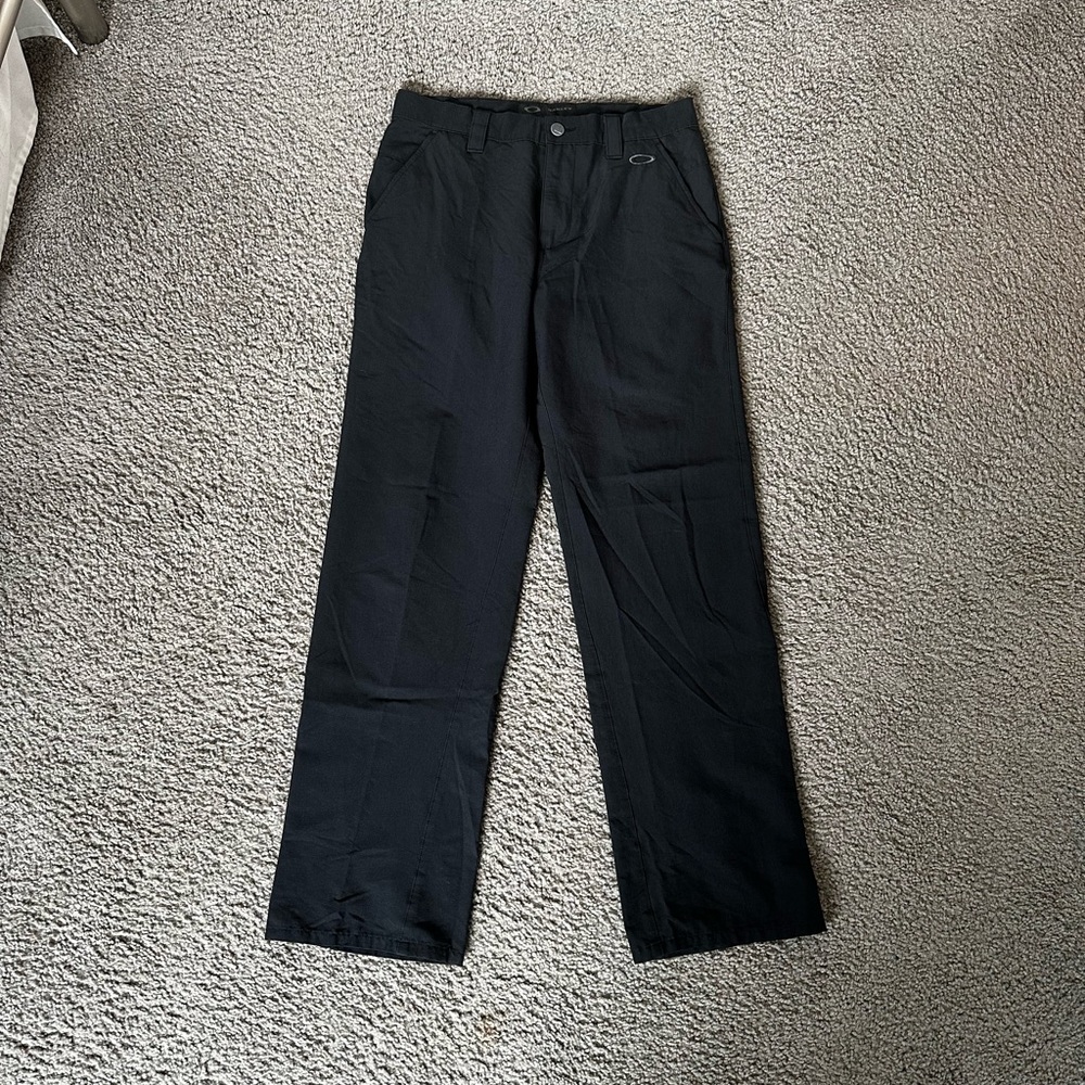 Oakley Pants Mens 30x32 Black Golf Golfing Casual Lightweight Nylon Stretch
